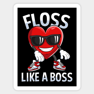 Floss Like A Boss Valentines Day Gift For Boys Kids Sticker